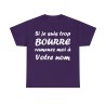t-shirt violet personnalisable si je suis bourré