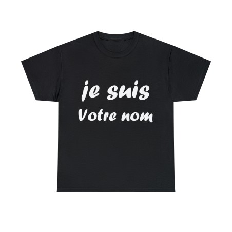 T-shirt à personnaliser de son nom noir je suis ...