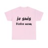 T-shirt à personnaliser de son nom rose je suis ...