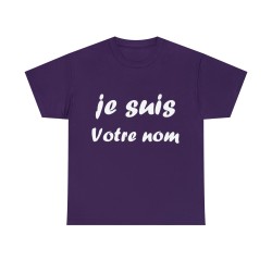 T-shirt à personnaliser de son nom violet je suis ...