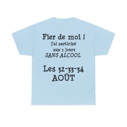 T-shirt bleu ciel Fier de moi