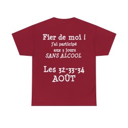 T-shirt rouge cardinal Fier de moi
