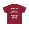 T-shirt rouge cardinal Fier de moi
