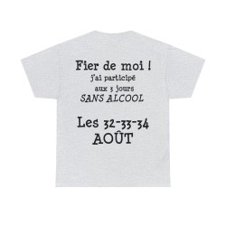 T-shirt cendre Fier de moi