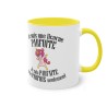 Mug licorne jaune je suis une licorne parfoite