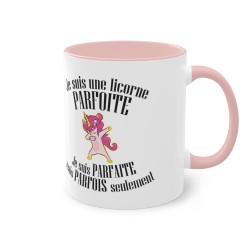 Mug licorne rose je suis une licorne parfoite