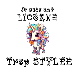 dessin du mug je suis une licorne