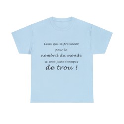 T-shirt bleu ciel le nombril du monde