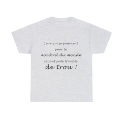 T-shirt cendre le nombril du monde