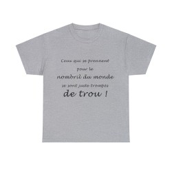 T-shirt gris le nombril du monde