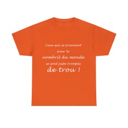 T-shirt orange le nombril du monde