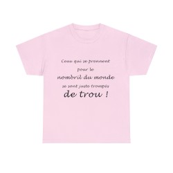 T-shirt rose le nombril du monde