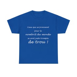T-shirt bleu royal le nombril du monde