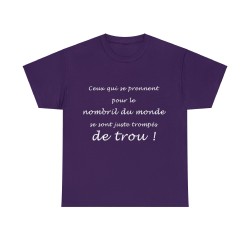 T-shirt violet le nombril du monde
