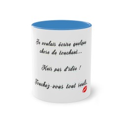 Mug bleu clair je voulais écrire quelque chose