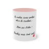 Mug rose je voulais écrire quelque chose