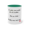 Mug vert foncé je voulais écrire quelque chose