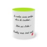 Mug vert clair je voulais écrire quelque chose