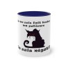 Mug bleu marine je me suis fait tester ma patience