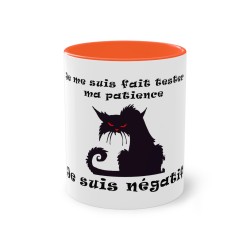 Mug orange je me suis fait tester ma patience
