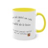 Mug jaune je me suis fait un café