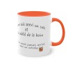 Mug orange je me suis fait un café