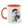 Mug rouge coté gauche je me suis fait un café
