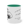 Mug vert foncé je me suis fait un café