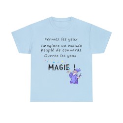 t-shirt bleu ciel fermez les yeux