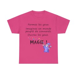 t-shirt fuchsia fermez les yeux