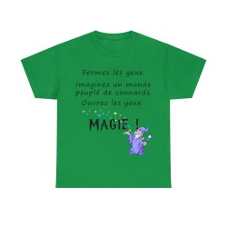 t-shirt vert irlandais fermez les yeux