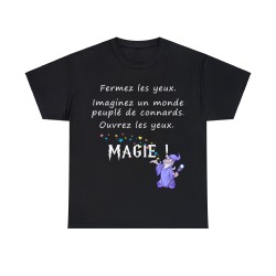 t-shirt noir fermez les yeux