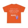 t-shirt orange fermez les yeux