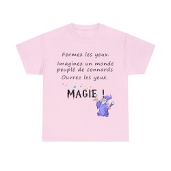 t-shirt rose fermez les yeux