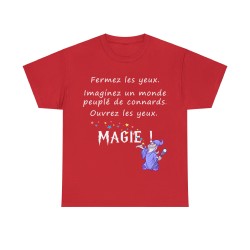 t-shirt rouge fermez les yeux
