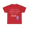 t-shirt rouge fermez les yeux