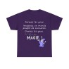 t-shirt violet fermez les yeux