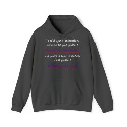 hoodie - sweat à capuche gris foncé je n'ai qu'une prétention