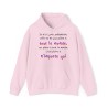 hoodie - sweat à capuche rose je n'ai qu'une prétention