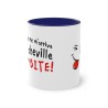 Mug bleu foncé personne ne m'arrive à la cheville