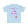 Tshirt femme bleu ciel je suis peut être petite