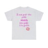 Tshirt femme cendre je suis peut être petite