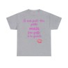 Tshirt femme gris je suis peut être petite