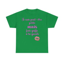 Tshirt femme vert irlandais je suis peut être petite