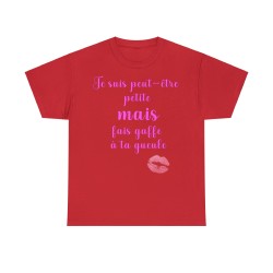 Tshirt femme rouge je suis peut être petite