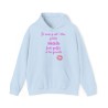 hoodie - sweat à capuche femme bleu clair je suis peut être petite