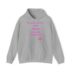 hoodie - sweat à capuche femme gris je suis peut être petite