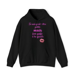 hoodie - sweat à capuche femme noir je suis peut être petite