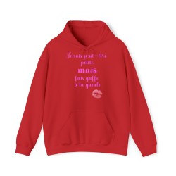 hoodie - sweat à capuche femme rouge je suis peut être petite