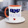 Le mot “SUPER” accompagné d’un petit nom affectueux pour transmettre un message simple, tendre et positif - Mug humour -